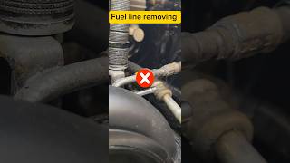 How to remove a fuel line automobile drunkdriving mechanic short shorts [upl. by Prochoras]