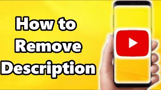 How to Delete or Remove Description on Youtube [upl. by Drucie]