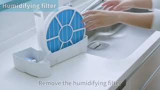 Sharp air purifiers  maintenance water filter [upl. by Chelsae]