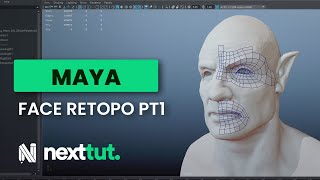 MAYA Tutorial  Face Retopolgoy Part 1 [upl. by Espy]