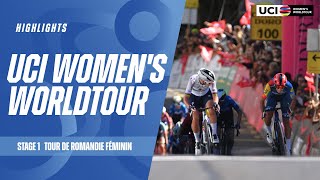 Tour de Romandie Féminin  Stage 1 Highlights  2024 UCI Womens WorldTour [upl. by Yelrihs417]