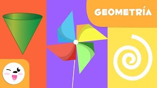 Figuras planas líneas y cuerpos geométricos para niños  Geometría para niños [upl. by Ear]