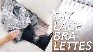 How to Make a Lace Bralette two styles  WITHWENDY [upl. by Ylliw]