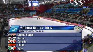 Short Track Speed Skating  Mens 5000M Relay  Turin Winter 2006 Winter Olympic Games [upl. by Evilo]