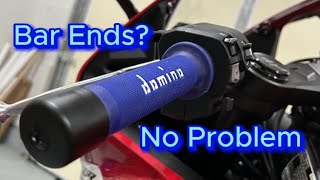 How to Replace Bar End Grips on a 2024 Honda CBR650R [upl. by Eellac]