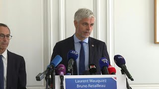 Laurent Wauquiez présente le quotpacte législatifquot de la Droite républicaine  AFP Extrait [upl. by Bennion]