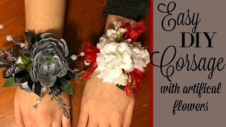 DIY CORSAGES  ARTIFICAL FLOWERS [upl. by Enigroeg]