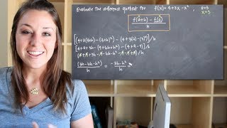 How to calculate the difference quotient KristaKingMath [upl. by Aznarepse]