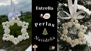 Estrella Perlas  Navidad  manualidades  diy [upl. by Yarb]