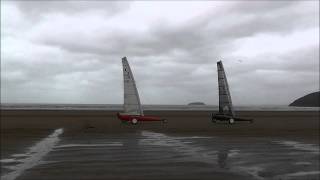 brean class 3 Land Yachts racing 280215 [upl. by Merl]