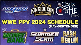 WWE PPVs Schedule in 2024 May to Sept  Date amp Venue With Animated Maps [upl. by Vittoria]