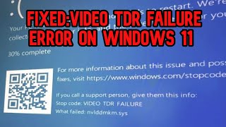 How to FIXED VIDEOTDRFAILURE Windows 11 nvlddmkmsys SOLVED 2024 [upl. by Reifnnej]