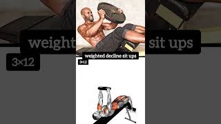 weighted decline sit ups  Body building workout youtubeshorts [upl. by Maples94]