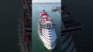 Virgin Voyages Resilient Lady leaving Portsmouth harbour 27th August 2024 [upl. by Servetnick549]