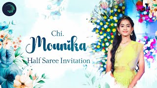 Half Saree Ceremony Invitation Video  Alight Motion Half Saree Ceremony Invitation Video Editing [upl. by Hoj]