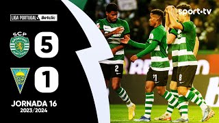 Resumo Sporting 51 Estoril  Liga Portugal Betclic  sport tv [upl. by Inglebert]