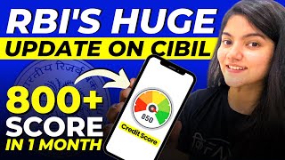 Credit Score MASSIVE Changes  CIBIL 5 New Rules by RBI [upl. by Bunde]