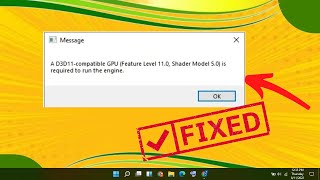 D3D11 compatible GPU feature level 110 shader model 50 is required to run the engine [upl. by Candyce]