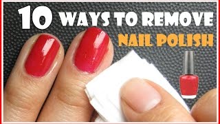 10 WAYS TO REMOVE NAIL POLISH WITH AND WITHOUT REMOVERS  MELINEY HOW TO BASICS TUTORIAL [upl. by Eicats]