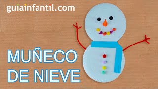 Manualidades navideñas Muñeco de nieve con platos [upl. by Cowan]