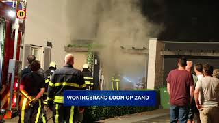 Rookmelder redt slapende bewoners bij garagebrand in Loon op Zand [upl. by Lamori94]