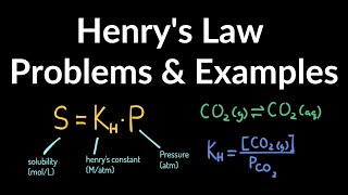 Gas Solubility Henrys Law Problems amp Examples Gas Pressure Effect on Gas Solubility [upl. by Lang]