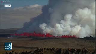 Islanda nuova spettacolare eruzione vulcanica Allerta rossa [upl. by Ardnasirk]