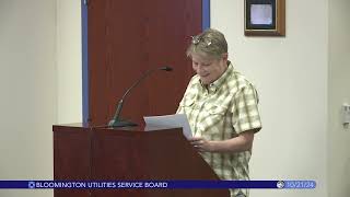 Bloomington Utilities Service Board October 21 2024 [upl. by Ahker]