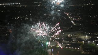 Downend around Table Firework Display 2024 from above DJI Air 3S [upl. by Airdni]