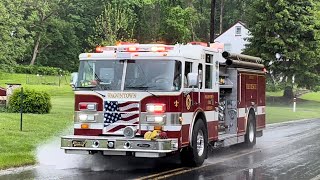 Wagontown Fire Company engine 35 responding to a fire investigation outside [upl. by Haisej]