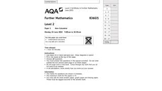 AQA Further Maths GCSE 2015 Paper 1  Title [upl. by Adnalay]