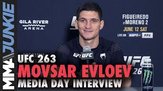 Movsar Evloev forecasts rough night for Hakeem Dawodu  UFC 263 media day [upl. by Gaultiero]