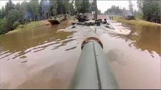 T90 Tank Diving Under Water  Great Footage [upl. by Godiva]