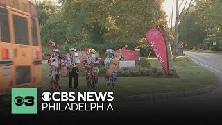 Bryn Mawrs Sacred Heart Academy enlists Mummers to welcome students back to school [upl. by Jordison947]