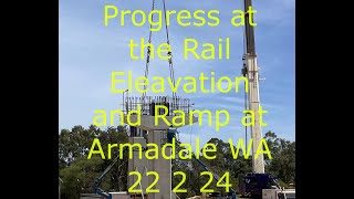 Progress on the Elevated Rail and Ramp at Armadale WA 23 2 24 [upl. by Yentterb]