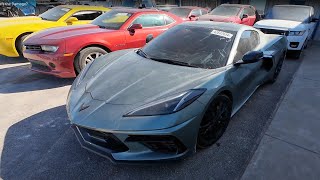 Crazy Cheap c8 Corvette at Copart Wheres the Damage [upl. by Liamaj]