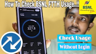 BSNL FIBRE  How To Check BSNL Fibernet Data Balance  Check Without Login  Check Data Usage Tamil [upl. by Weingarten]