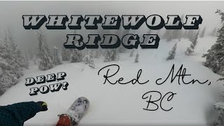 Snowboarding Pow l Whitewolf Ridge Hike l RED Mountain Ski Resort [upl. by Akemeuwkuhc619]