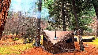 Hammock Hot Tent Camping  ASMR [upl. by Robinett]