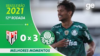 ATLÉTICOGO 0 x 3 PALMEIRAS  MELHORES MOMENTOS  12ª RODADA BRASILEIRÃO 2021  geglobo [upl. by Ahsirtap]