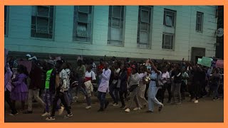 Protesters march in Nairobi ahead of Tuesday National shutdown [upl. by Nyleaj]