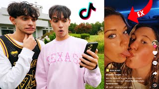 REACTING TO MY Ex GIRLFRIENDS TikToks SHOCKING [upl. by Hairej400]