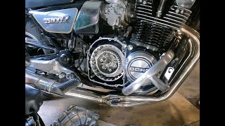 How to install a motorcycle clutch  Suzuki GS1100 [upl. by Guild]