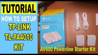 How to Set Up TPLink AV600 TLPA4010 KIT Powerline Starter Kit [upl. by Hannus]