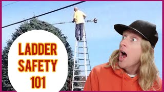 Construction Fun LADDER SAFETY [upl. by Strade948]