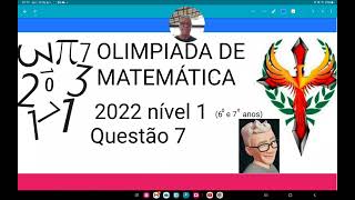 Olimpíada de matemática 2022 nível 1 questão 7 Cinco cartões numerados de 1 a 5 são colocados [upl. by Suzie]