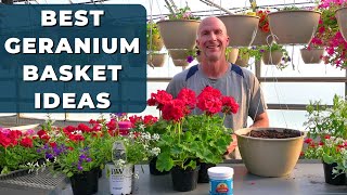 Best GERANIUM BASKET Ideas  Quick and Easy Ideas of What to Mix with Geraniums [upl. by Ahsats153]