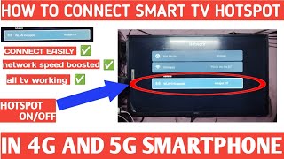 How to connect smart TV hotspot in smartphone  smartphone me tv ka hotspot kaise connect kare [upl. by Adnert]