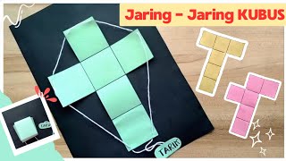 Cara Membuat Kubus dari Kertas Karton  Jaring Jaring Kubus Bisa ditarik  How To Make a Cube [upl. by Farris209]