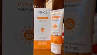 Vince sunblock is the best😍💖✨ UVAUVB high protection viralshort trending fyp sunblockcream [upl. by Georges96]